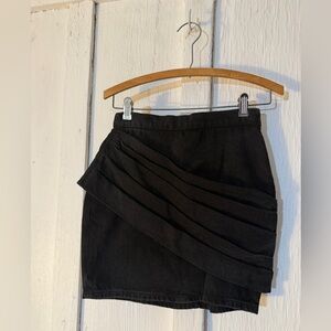 IRO Massia Draped Denim Mini Skirt NWOT: Size 34